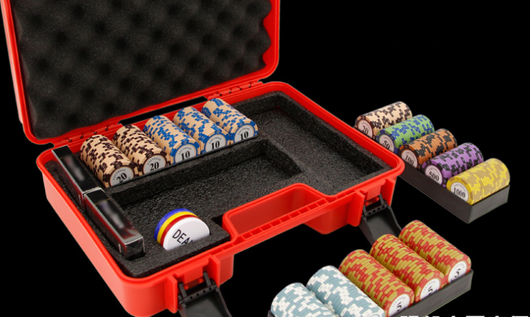 Set Completo de Fichas de Póker Texas Hold'em con Mahjong, Ajedrez y Cartas - Image 2