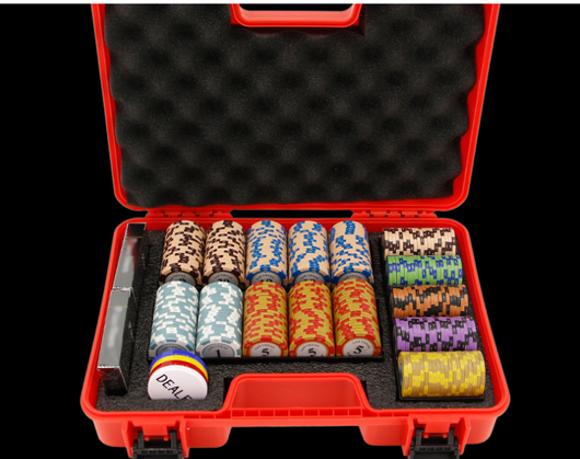 Set Completo de Fichas de Póker Texas Hold'em con Mahjong, Ajedrez y Cartas