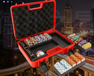 Set Completo de Fichas de Póker Texas Hold'em con Mahjong, Ajedrez y Cartas - Image 4