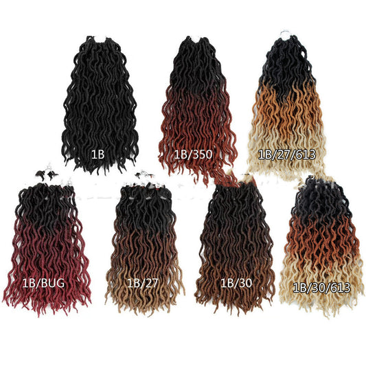 Extensiones de Cabello Trenzado Sintético Rizado Ombré