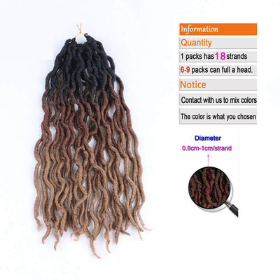 Extensiones de Cabello Trenzado Sintético Rizado Ombré - Image 2
