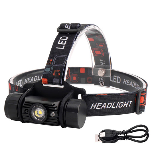 Linterna Frontal LED Recargable USB - Impermeable para Pesca y Aventura