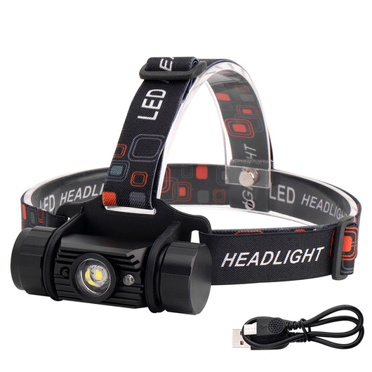 Linterna Frontal LED Recargable USB - Impermeable para Pesca y Aventura