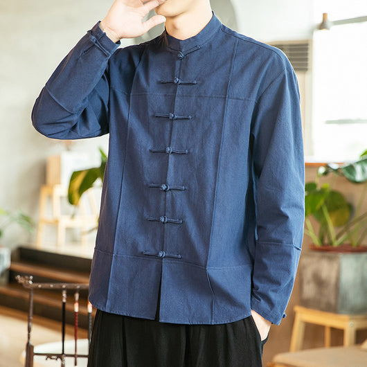 Camisa de Manga Larga en Algodón y Lino - Image 7