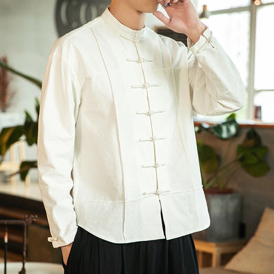 Camisa de Manga Larga en Algodón y Lino - Image 3