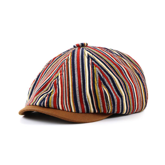Gorra Octagonal a Rayas para Mujer - Estilo Vintage Newsboy - Image 11