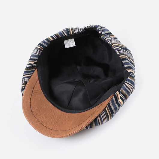 Gorra Octagonal a Rayas para Mujer - Estilo Vintage Newsboy - Image 13