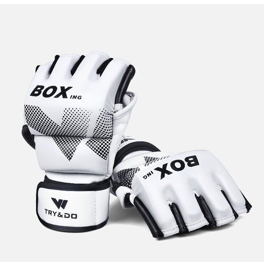 Guantes de Boxeo Mitad Dedo para Entrenamiento MMA, Muay Thai y Sanda