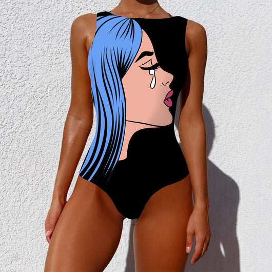 Traje de Baño Vintage Estampado Abstracto para Mujer - Diseño Elegante con Push Up - Image 7