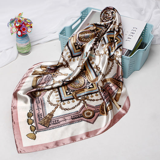 Pañuelo de Seda Estampado para Cabello - Bandana Cuadrada 90x90 cm - Image 9