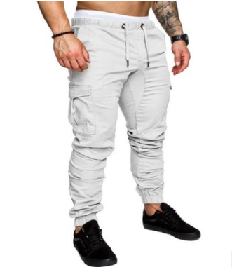 Pantalones Casuales de Tela Tejida con Cordón Ajustable para Hombre - Image 11