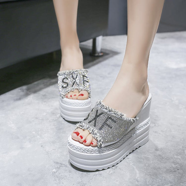 Sandalias Joyero con Strass y Detalles Brillantes