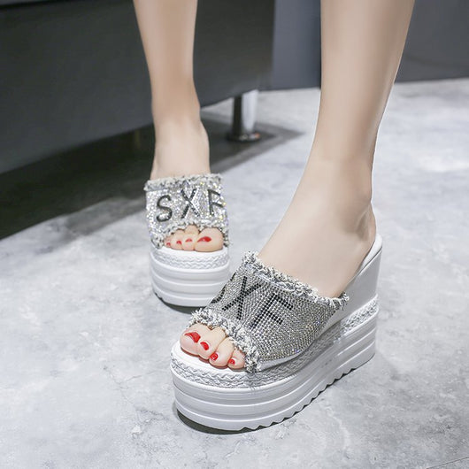Sandalias Joyero con Strass y Detalles Brillantes