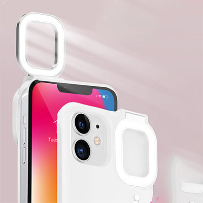 Funda iPhone 12 con Luz LED Anillo para Selfies y Transmisión en Vivo - Image 6