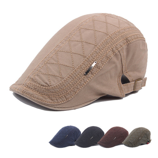 Gorra de Algodón Estilo Británico Retro con Visera - Sombrero para el Sol Outdoor