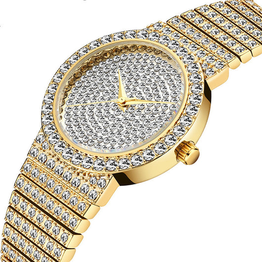 Reloj de Mujer Dorado Coreano con Diamantes Estrella Resistente al Agua - Image 2