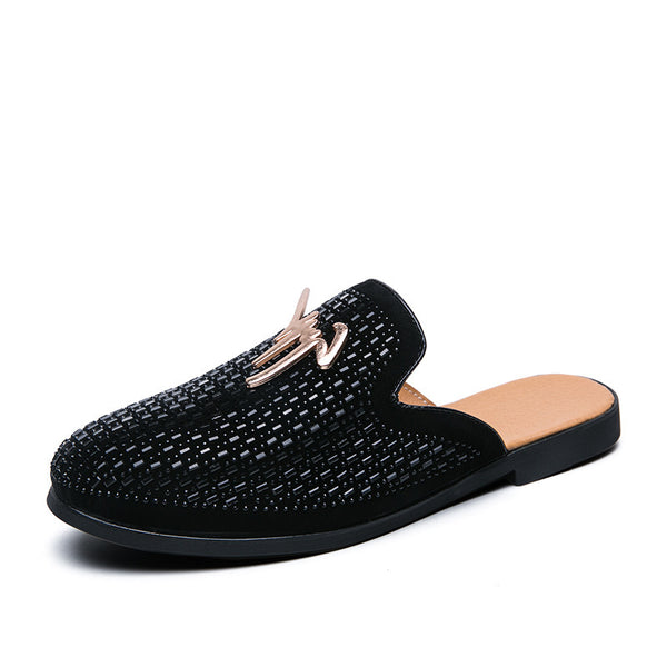 Sandalias Semiformales de Cuero Perforado para Hombre Verano