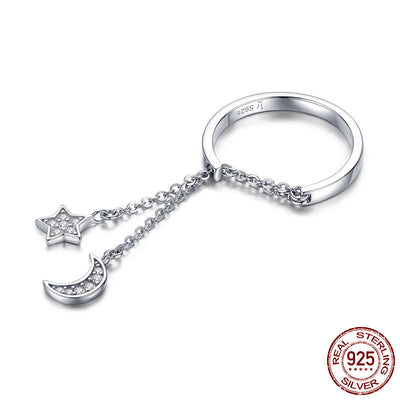Anillo de Plata Esterlina Ajustable Chapado en Platino - Image 3