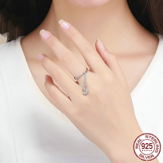 Anillo de Plata Esterlina Ajustable Chapado en Platino - Image 4