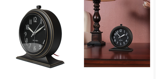 Reloj Despertador Silencioso Retro Grande de Péndulo para Mesita de Noche - Image 11