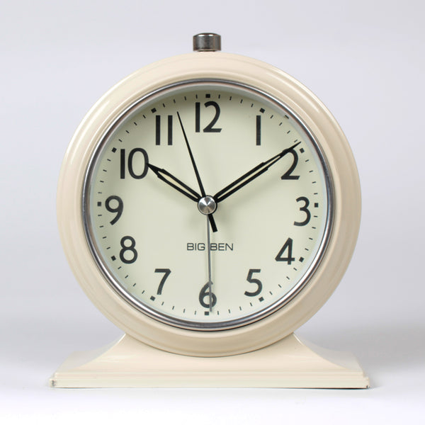 Reloj Despertador Silencioso Retro Grande de Péndulo para Mesita de Noche