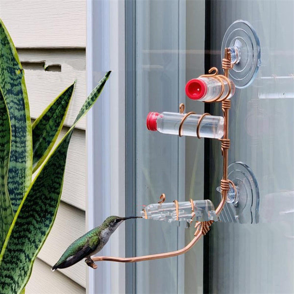 Comedero de Colibrí con Ventosa - Bebedero para Aves Silvestres Fácil de Limpiar