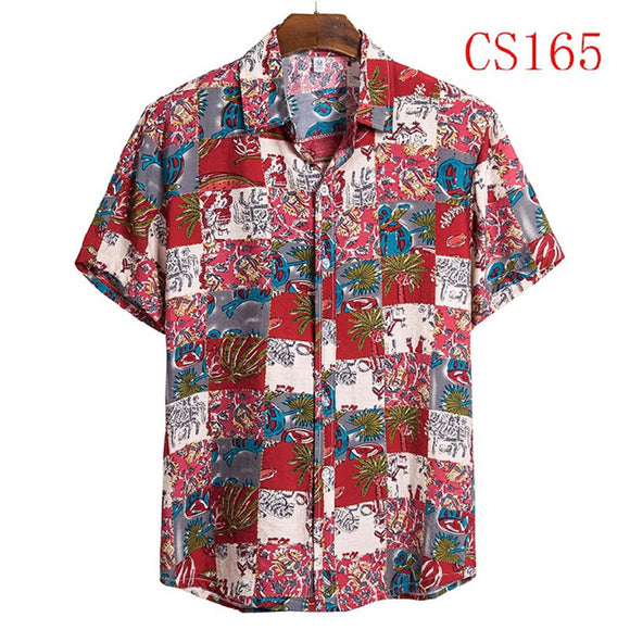 Camisa de Algodón Premium con Cuello Solapa - Colección Flores