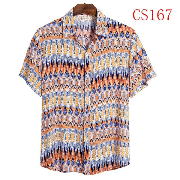 Camisa de Algodón Premium con Cuello Solapa - Colección Flores