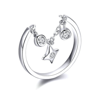 Anillo Abierto de Plata Esterlina con Cruz Plateado en Platino - Moda Europea y Americana - Image 6