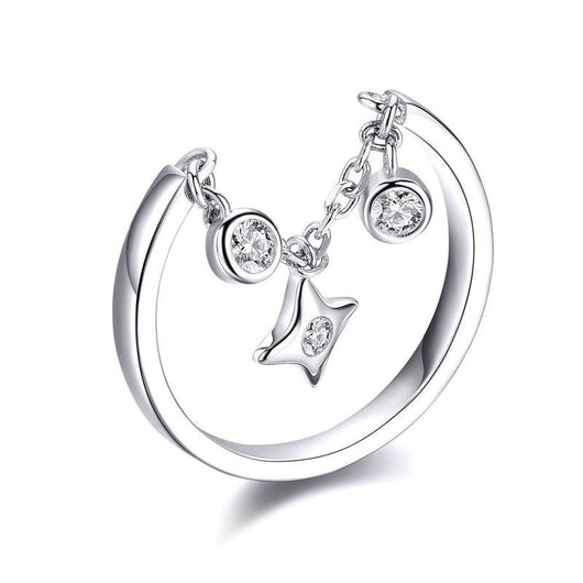 Anillo Abierto de Plata Esterlina con Cruz Plateado en Platino - Moda Europea y Americana - Image 6