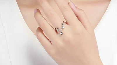 Anillo Abierto de Plata Esterlina con Cruz Plateado en Platino - Moda Europea y Americana - Image 10