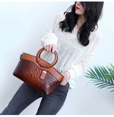 Bolso de Moda Europeo para Mujer con Patrón de Piedra y Asa Diagonal - Image 12
