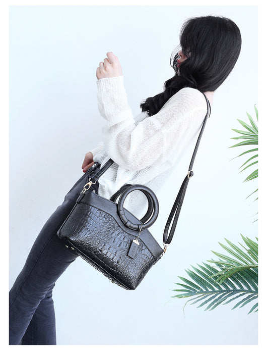 Bolso de Moda Europeo para Mujer con Patrón de Piedra y Asa Diagonal - Image 2
