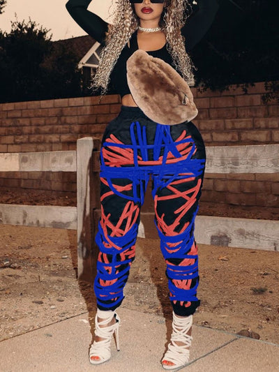 Pantalones con Cinturón Integrado Estilo Europeo y Estadounidense para Mujer - Image 4
