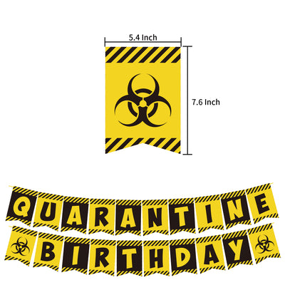 Kit Decorativo Temático de Fiesta en Cuarentena con Globos Virus, Banderines y Toppers para Pastel - Image 9