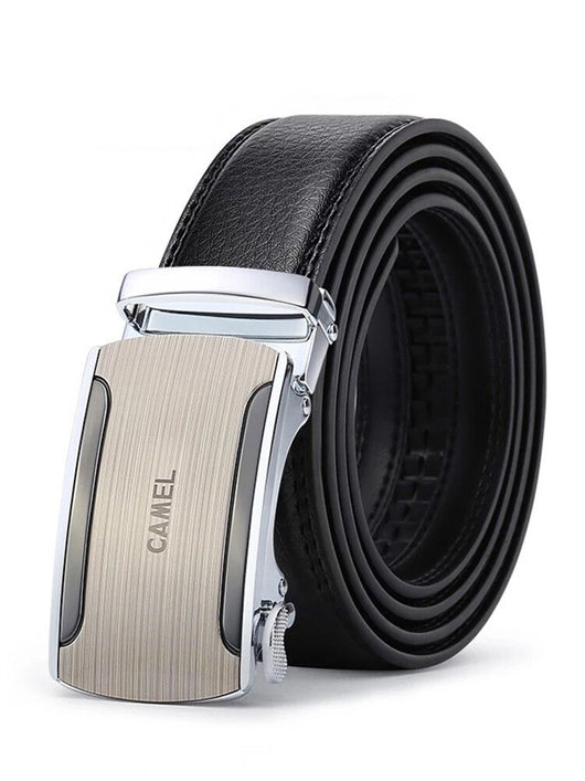 Cinturón de Cuero para Hombre con Hebilla Automática - Correa de Gamuza Casual