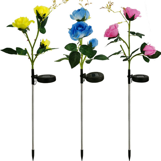 Lámpara Solar LED Decorativa Flores de Loto y Tulipanes - Luz Impermeable para Jardín - Image 3