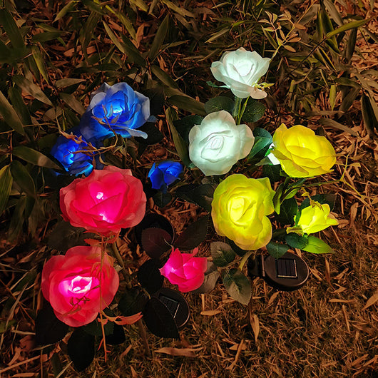 Lámpara Solar LED Decorativa Flores de Loto y Tulipanes - Luz Impermeable para Jardín - Image 2