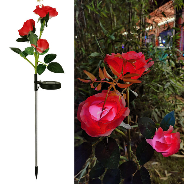 Lámpara Solar LED Decorativa Flores de Loto y Tulipanes - Luz Impermeable para Jardín - Image 4