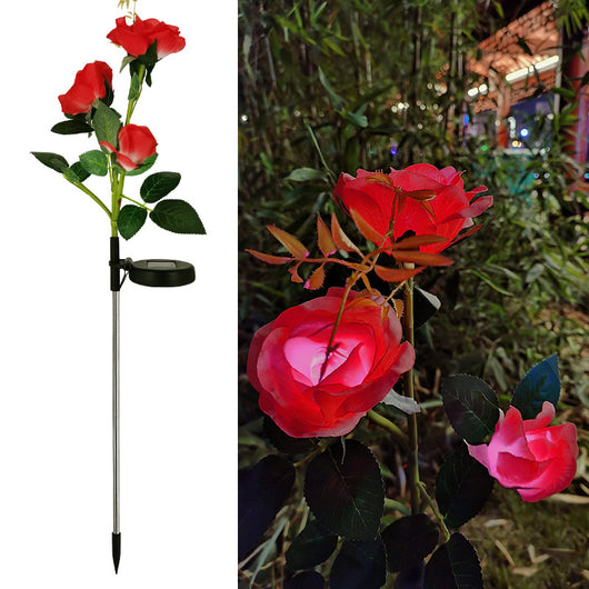 Lámpara Solar LED Decorativa Flores de Loto y Tulipanes - Luz Impermeable para Jardín - Image 4