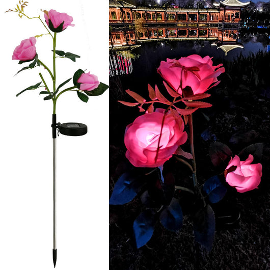 Lámpara Solar LED Decorativa Flores de Loto y Tulipanes - Luz Impermeable para Jardín - Image 7
