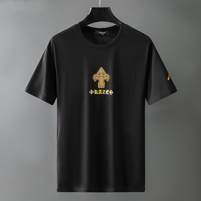 Playera Hombre Estampado Calor Hombro Descubierto Manga Corta - Image 14