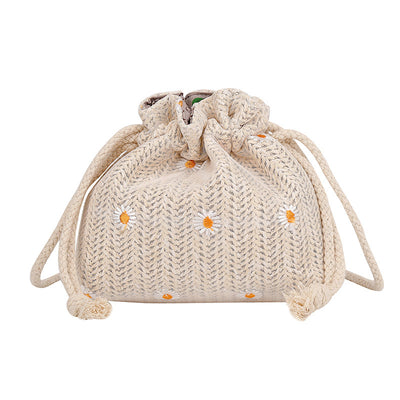 Bolsa de Paja Bandolera Estilo Verano con Bordado Artesanal - Image 10