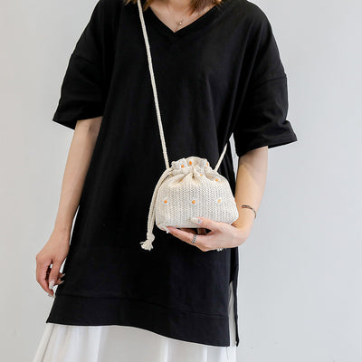Bolsa de Paja Bandolera Estilo Verano con Bordado Artesanal - Image 3