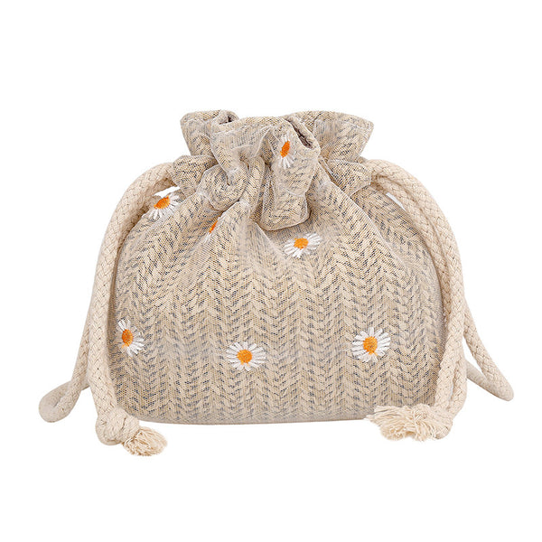 Bolsa de Paja Bandolera Estilo Verano con Bordado Artesanal