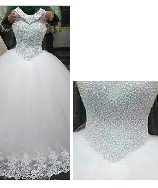 Vestido de Novia Coreano Elegante Cintura Media - Estilo Princesa Europeo - Image 3