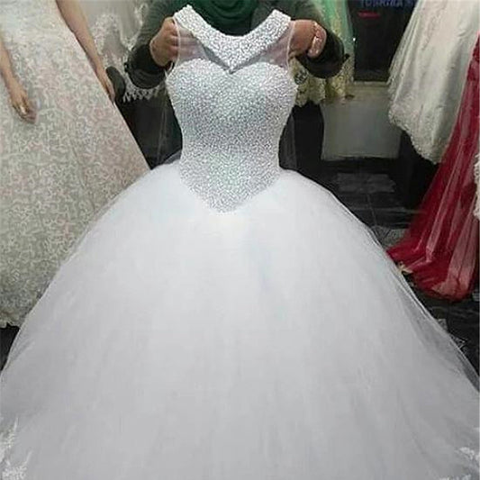 Vestido de Novia Coreano Elegante Cintura Media - Estilo Princesa Europeo