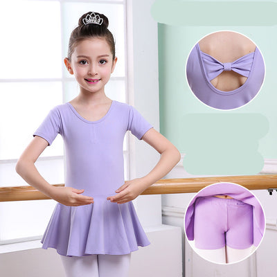 Ropa de Danza Infantil: Tutú Corto de Manga Corta para Niñas - Image 23