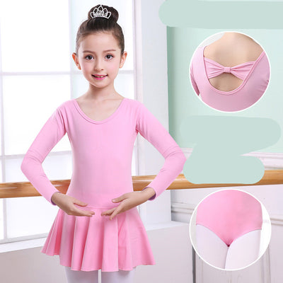 Ropa de Danza Infantil: Tutú Corto de Manga Corta para Niñas - Image 24