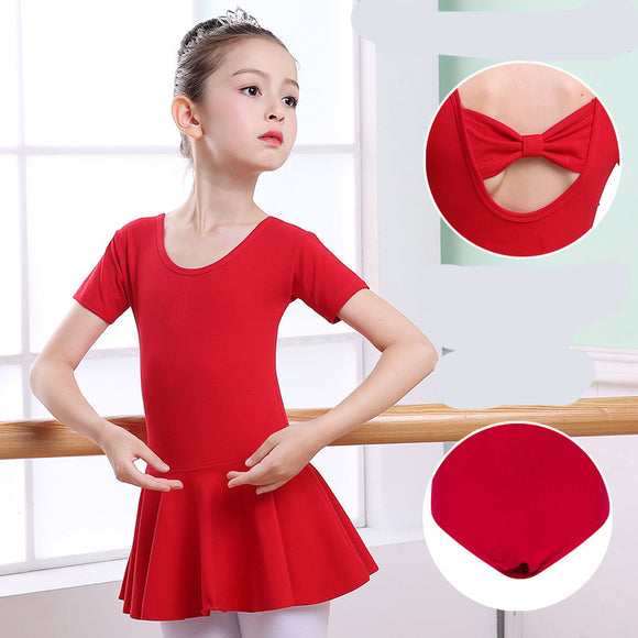Ropa de Danza Infantil: Tutú Corto de Manga Corta para Niñas